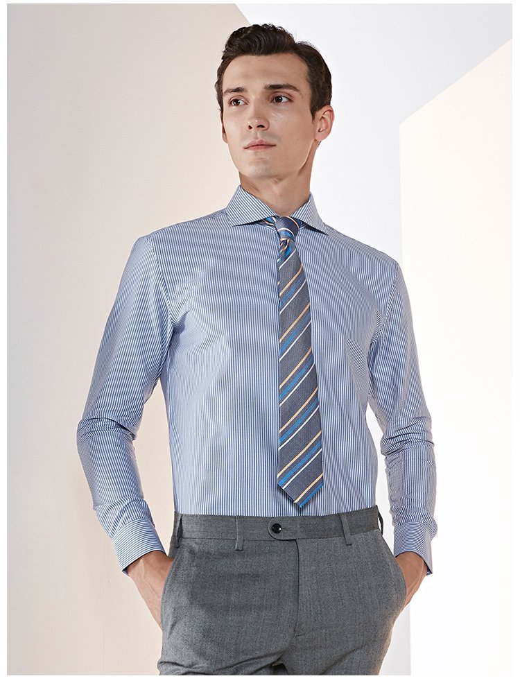 【专柜同款】2018法派秋冬新款男士休闲商务都市长袖衬衫