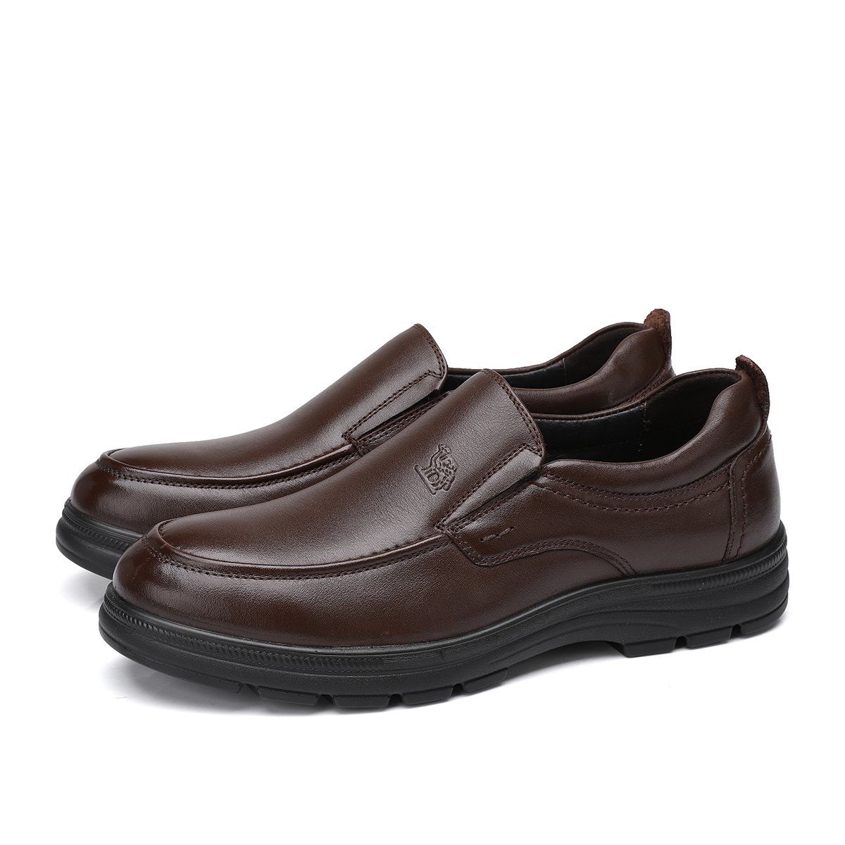 皮鞋男 商务休闲鞋健步鞋防滑透气套脚舒适驾车鞋