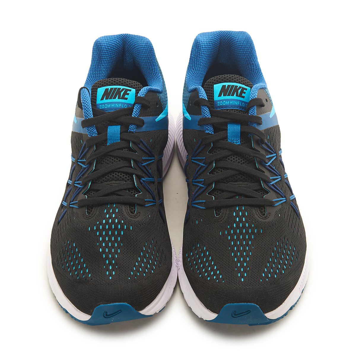 耐克nike zoom winflo 3 男款黑色/蓝色跑步鞋 跑步系列