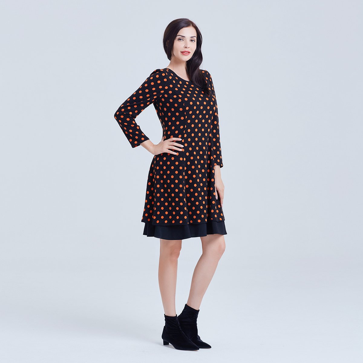 玫而美meiermei女装专场 meiermei/玫而美时尚精致印花连衣裙