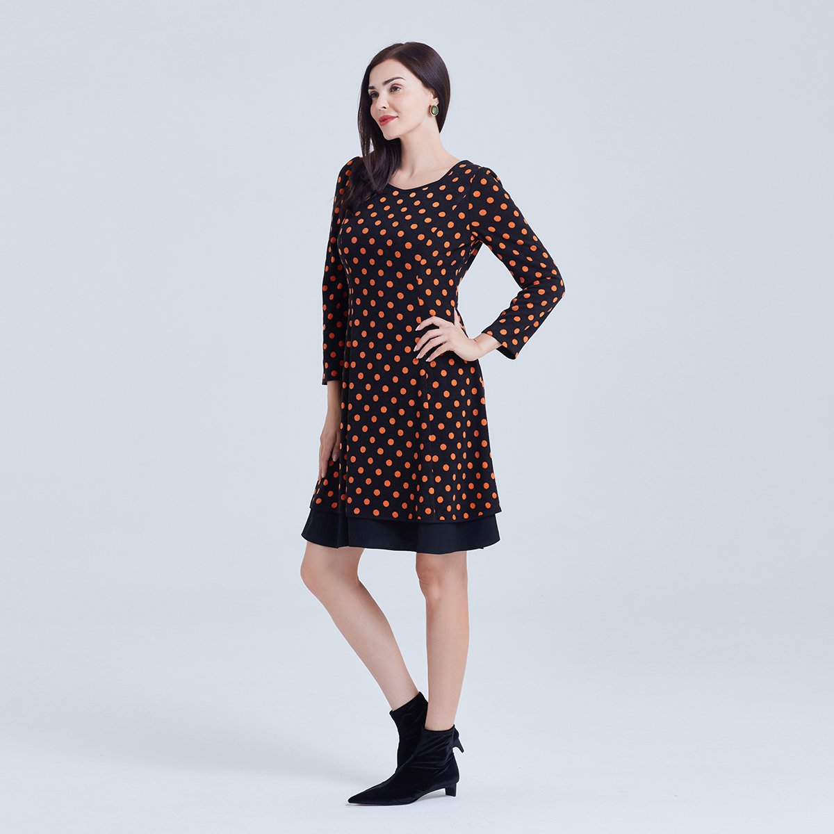 玫而美meiermei女装专场 meiermei/玫而美时尚精致印花连衣裙