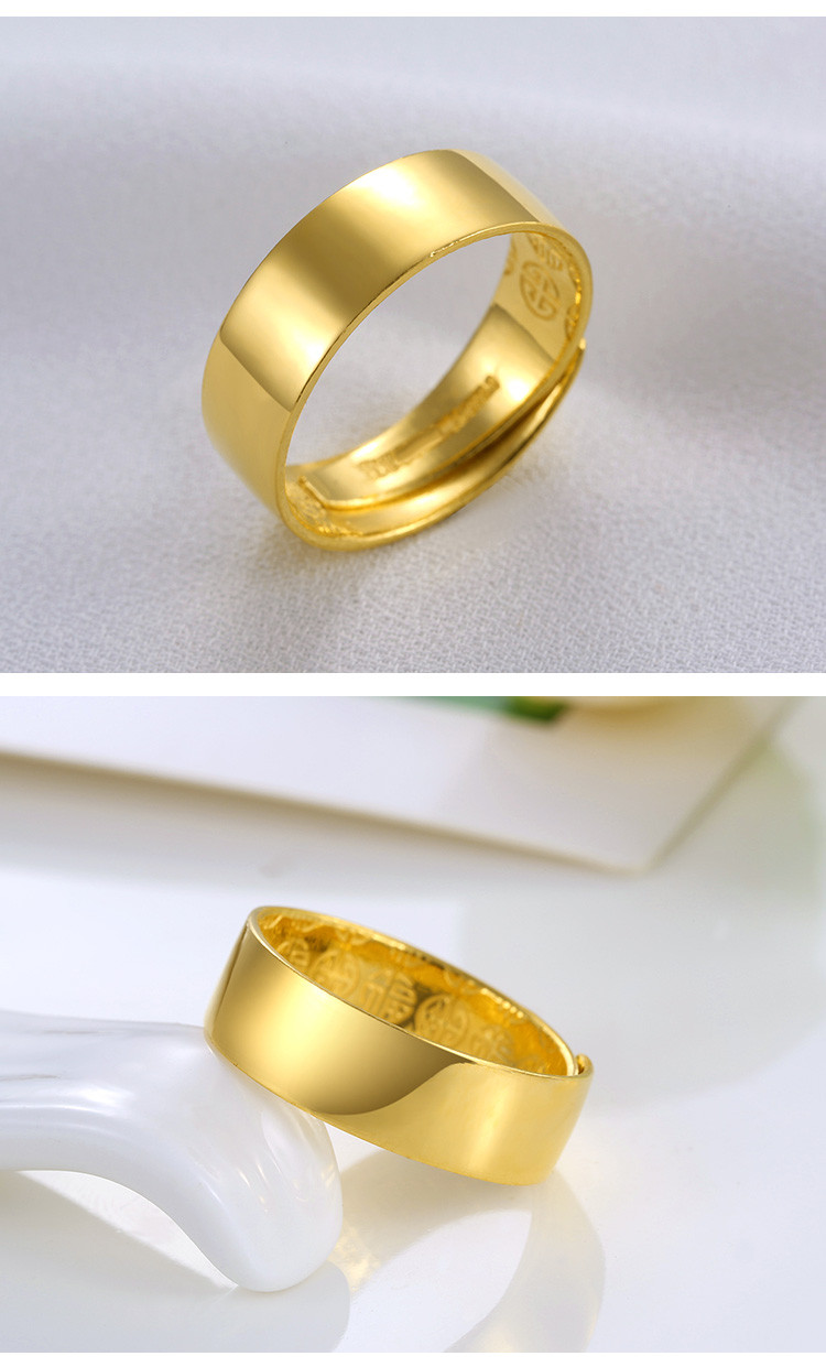 赛菲尔万足活口足金999.9男士黄金戒指计价