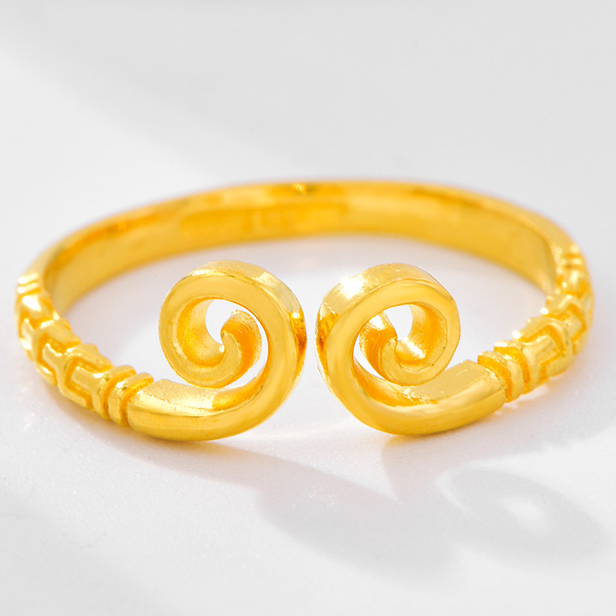 赛菲尔万足 爱你一万年紧箍咒足金999.9女士黄金戒指(计价)圣诞送礼