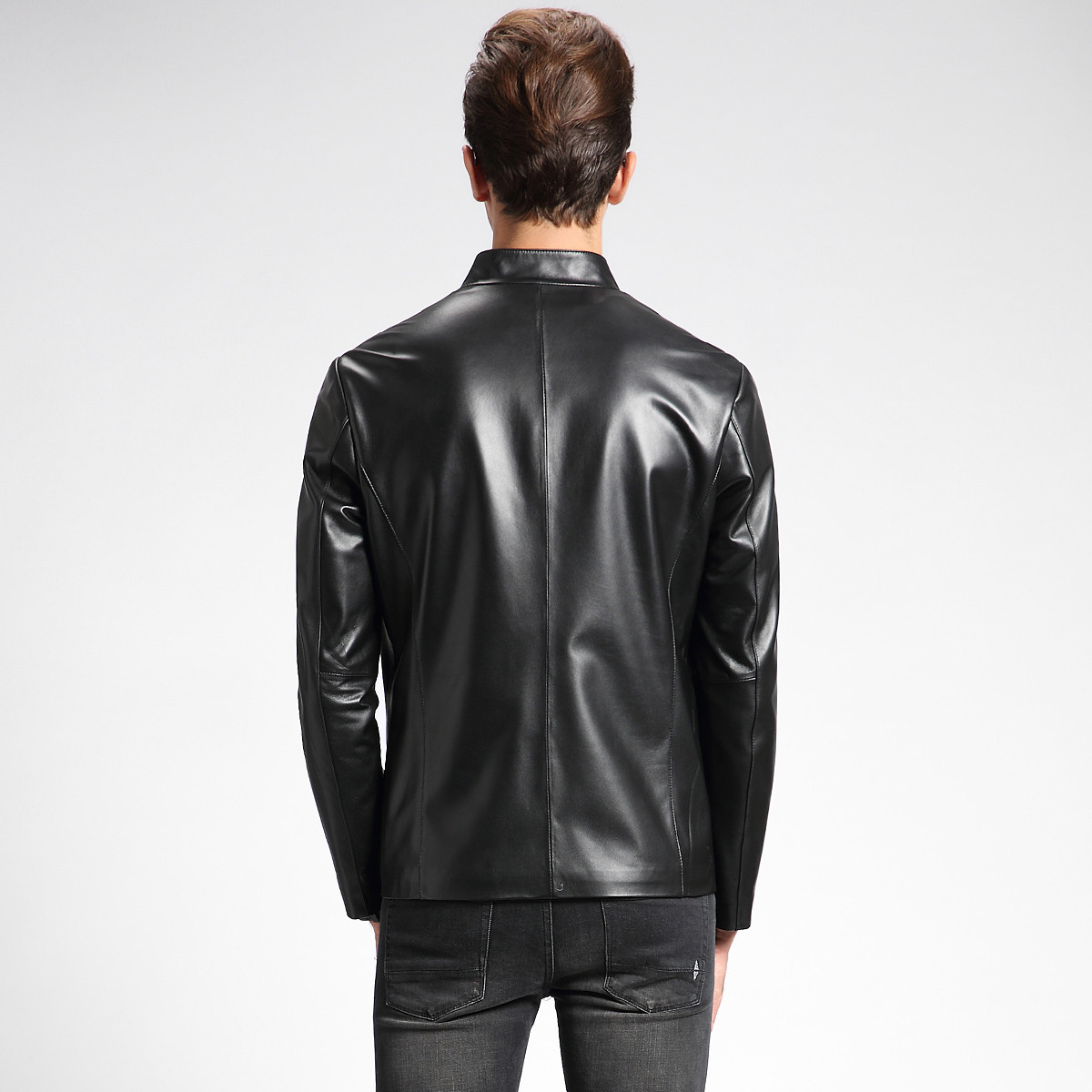 皮草&大衣 跌破低价--翘楚买手搭配marcymarny 真皮皮衣男士短款休闲