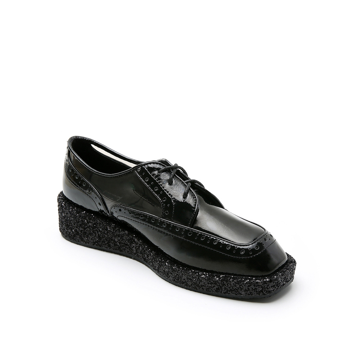 歌斯东尼gastone lucioli&诗兰柏高slbg混合18年透视布洛克黑色牛漆皮