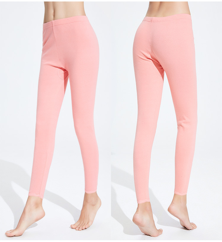 【纯棉秋裤女】薄款多色棉毛裤女修身打底女士保暖裤性感女秋裤