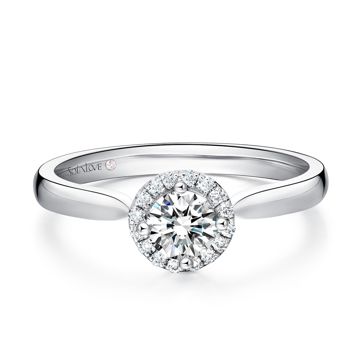 soinlove甜心系列pt950铂金钻石戒指钻戒