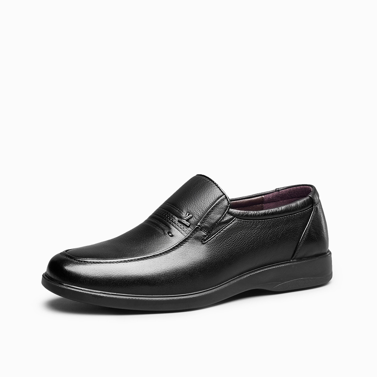 意尔康经典牛皮革爸爸鞋商务正装男鞋男士皮鞋