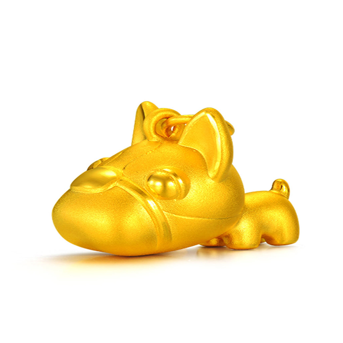 珂兰 足硬金吊坠 大头狗系列法国斗牛犬