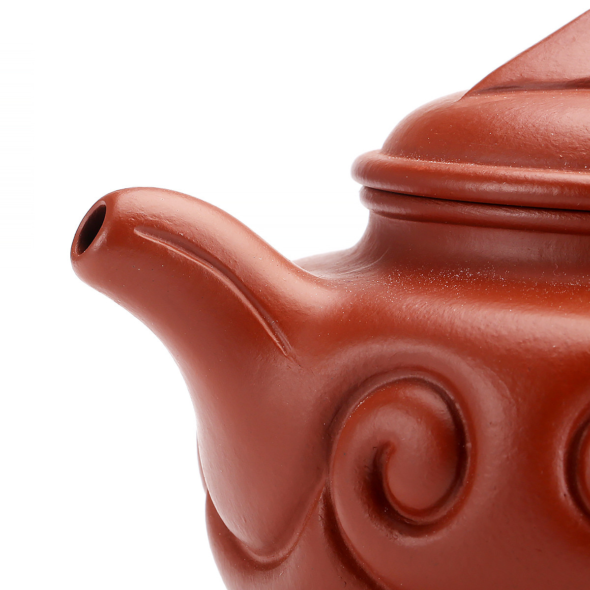 国助工吕旭峰260cc朱泥仿古如意壶宜兴原矿泡茶壶紫砂壶茶壶