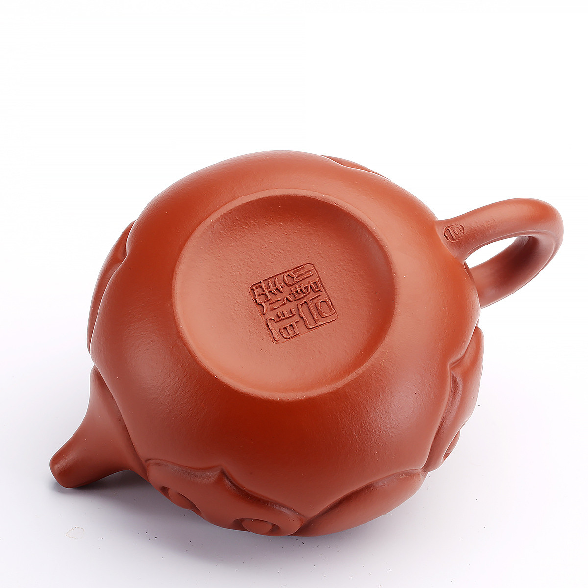 国助工吕旭峰260cc朱泥仿古如意壶宜兴原矿泡茶壶紫砂壶茶壶