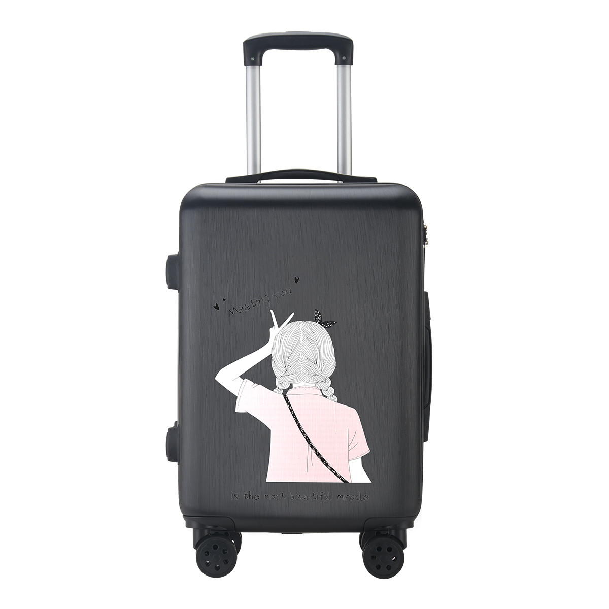 唯美女孩系列图案小清新大学生密码箱拉杆箱万向轮旅行箱20寸/24寸