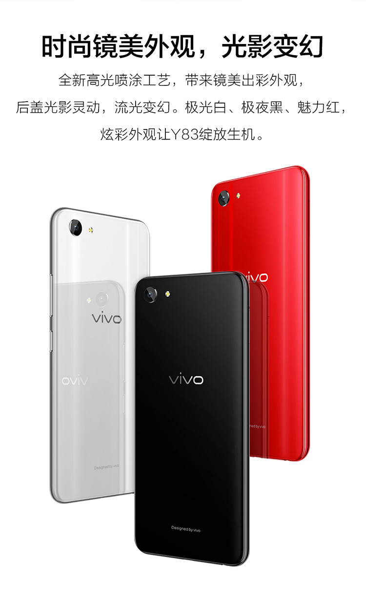vivovivo y83 4g 32g vip蓝牙收纳套餐 全面屏 拍照神器 人脸解锁