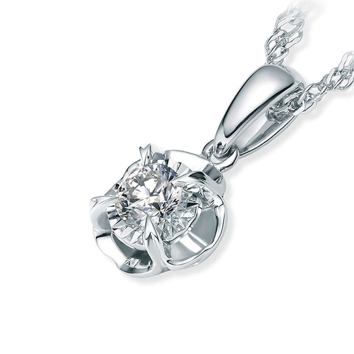 周大福 新品-唯爱系列 唯爱伊 18k金钻石吊坠