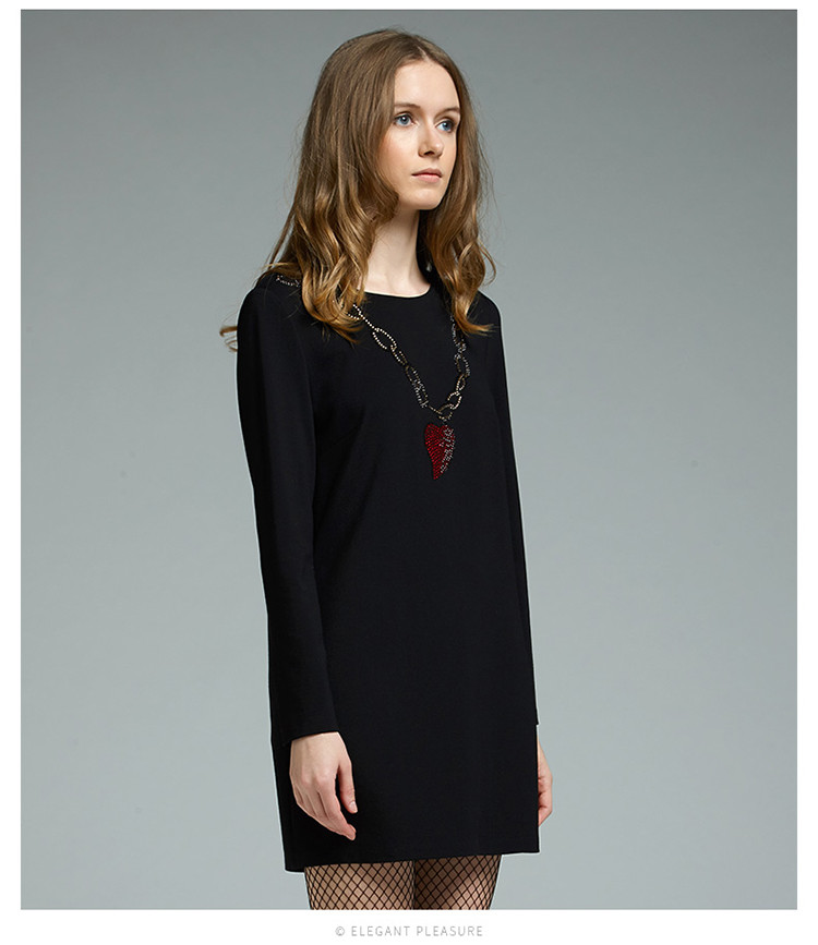 气质出众 动人冬衣 x 亨奴hono女装 亨奴hono女款针织显瘦连衣裙 