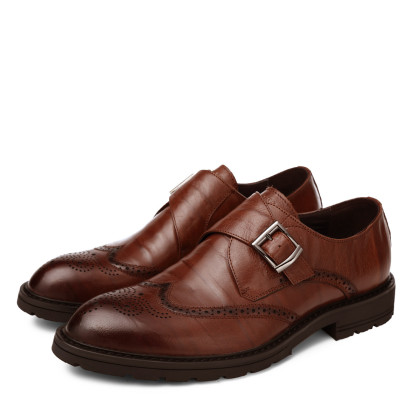 凯撒大帝 男士时尚舒适 【商务皮鞋】办公室男鞋真皮皮鞋