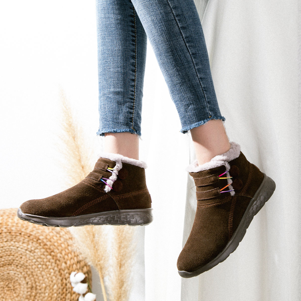 雪地靴女士棉鞋雪地靴女女款靴冬季女鞋短靴新款冬季女鞋平底女靴女士