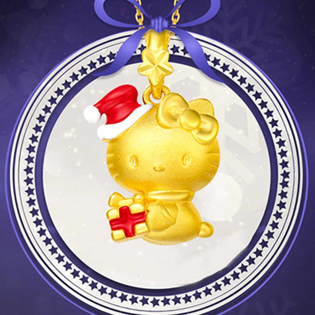 周大福【旗舰店】hello kitty凯蒂猫足金黄金吊坠