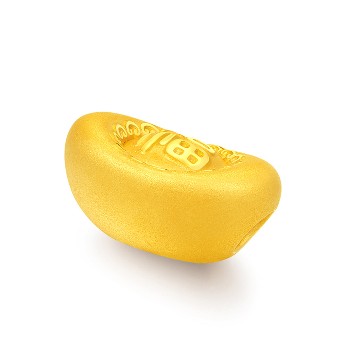 周大福 新品-福字金元宝足金黄金转运珠/吊坠大版