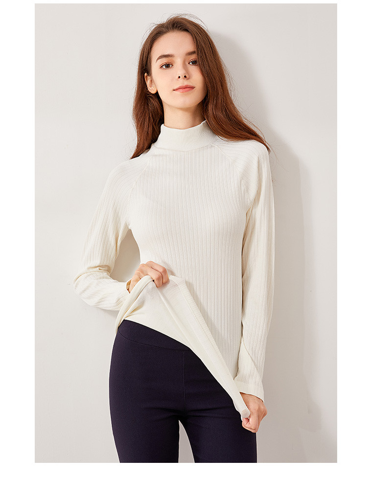 goso新品高领加绒打底上衣女士保暖衣显瘦薄款单上衣秋衣