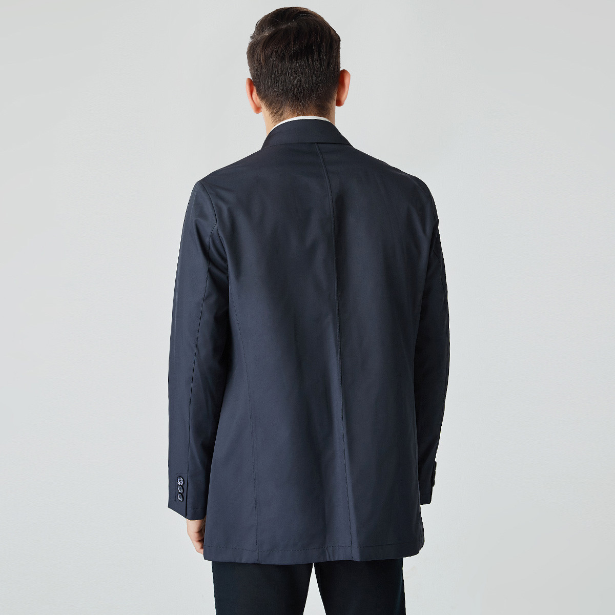 免烫无缝翻领领导干部经典款商务休闲男式风衣