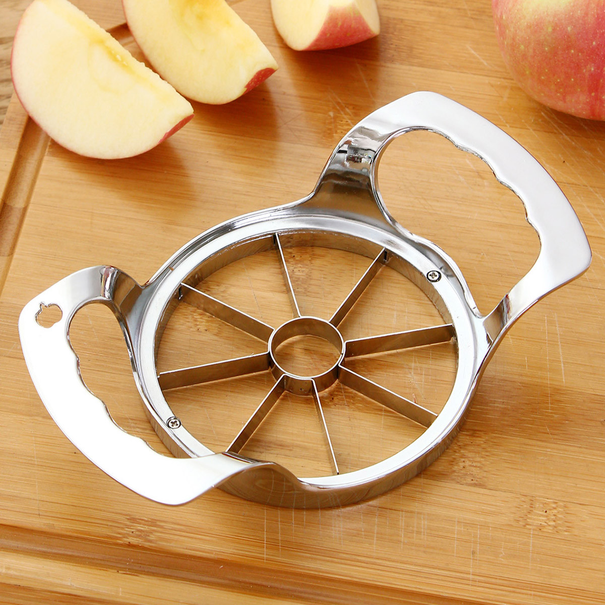 锌合金镀铬苹果切片器 水果刀分割去核器苹果取芯器