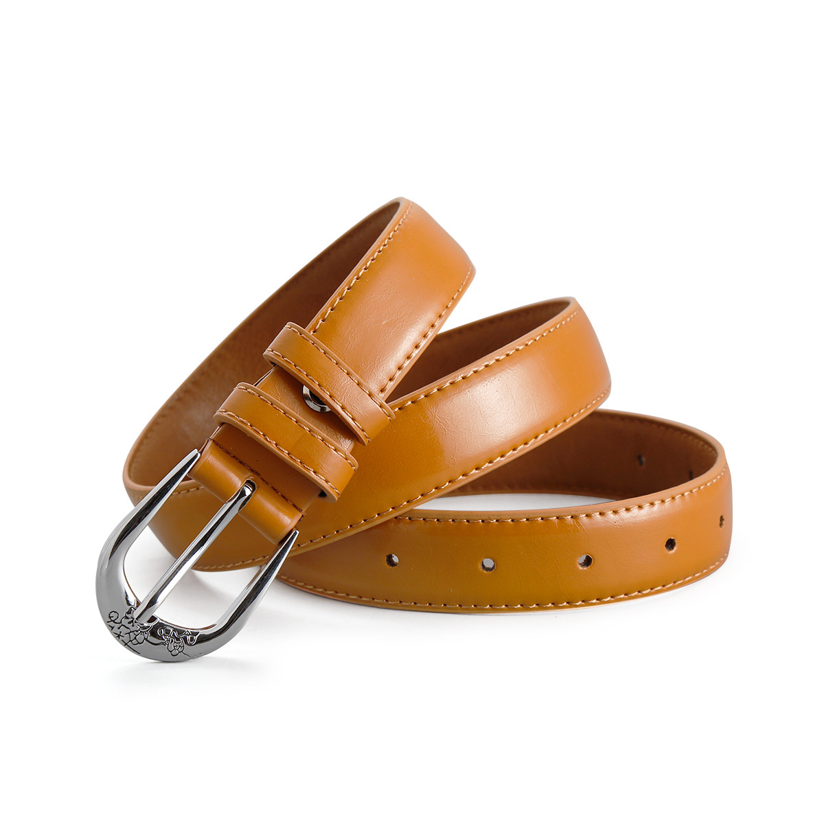 百搭裤腰带针扣漆皮软面连衣裙裤带女土休闲复古裙子小裙带时尚装饰