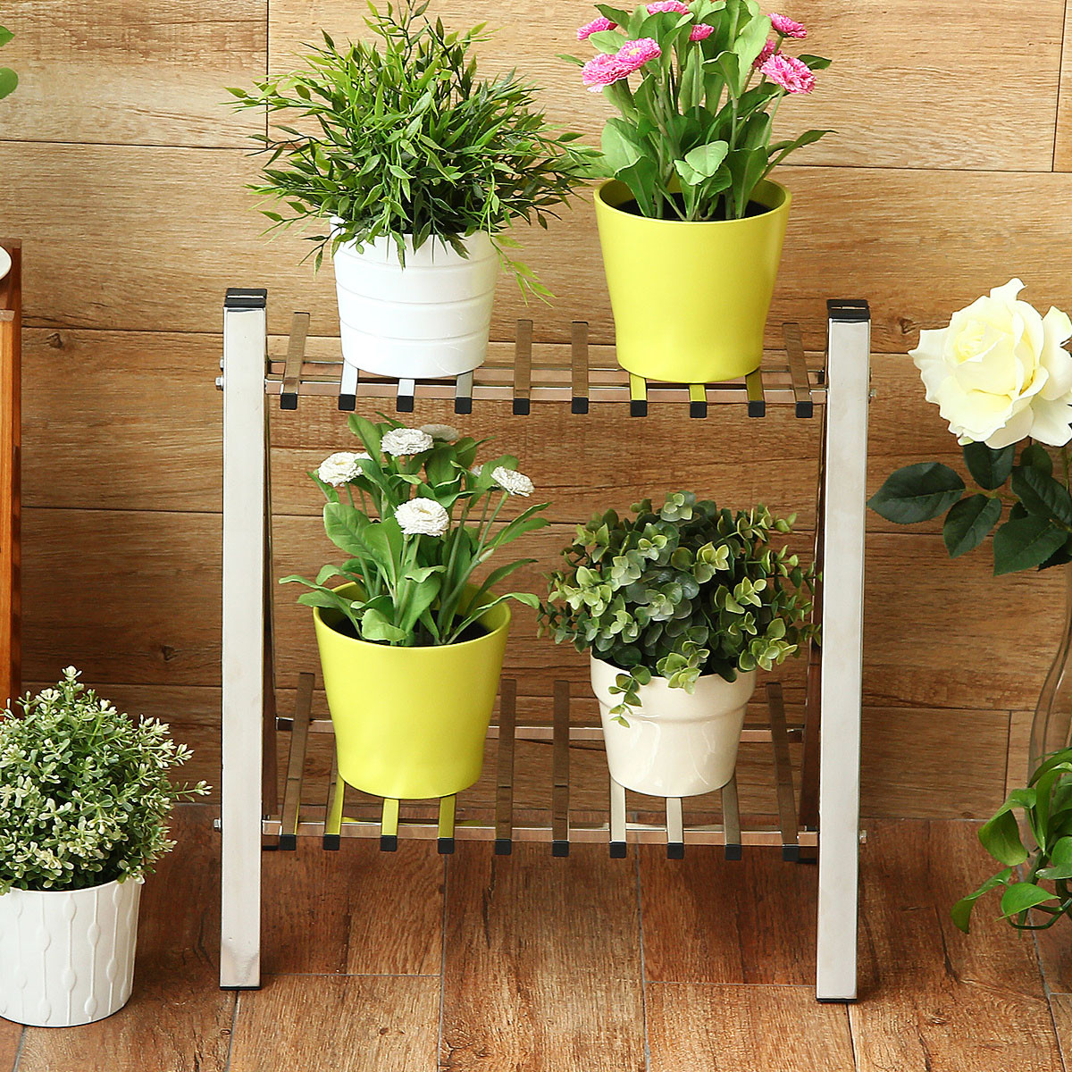 不锈钢重型梯形花架