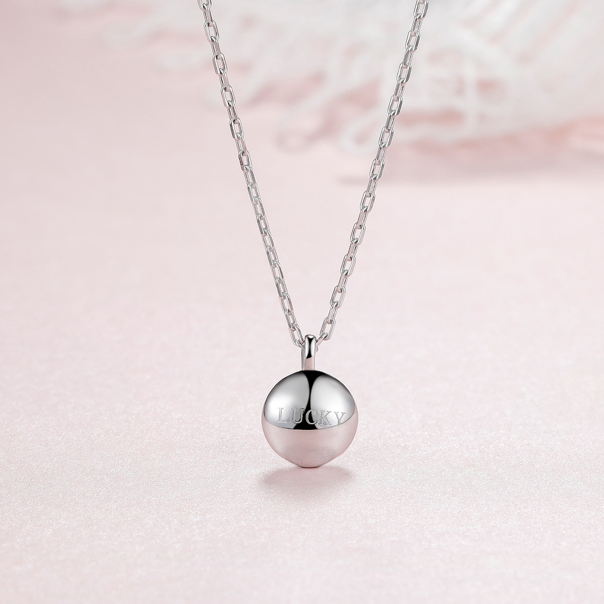 七度纯银项链lucky女孩s925银项链锁骨链女时尚百搭银饰送闺蜜生日