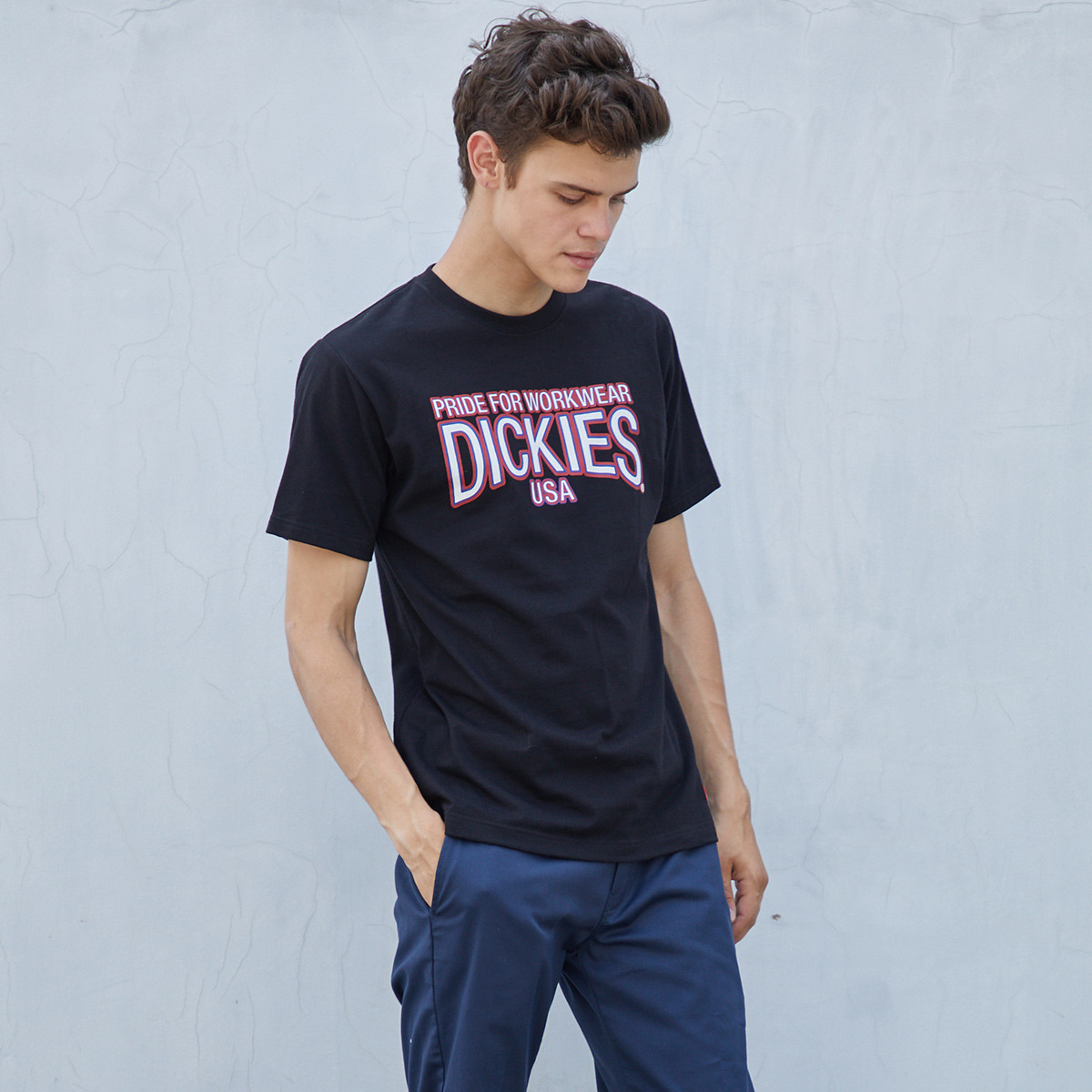 dickies圆领印花短袖t恤182m30ec08