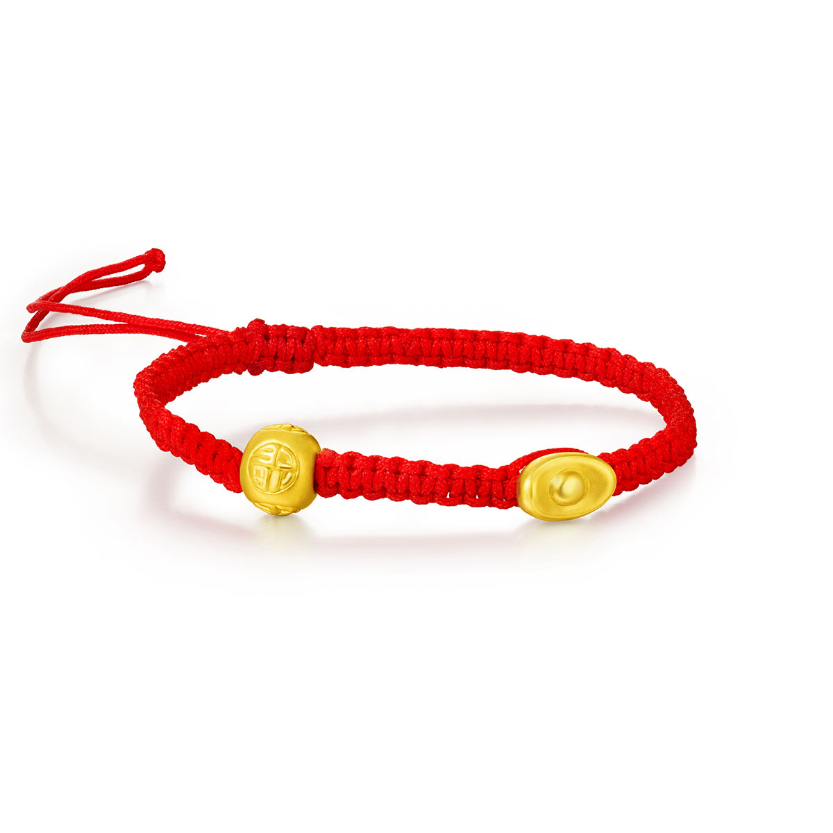 adk 限时特惠 金元宝 3d硬足金黄金手绳/手串定价