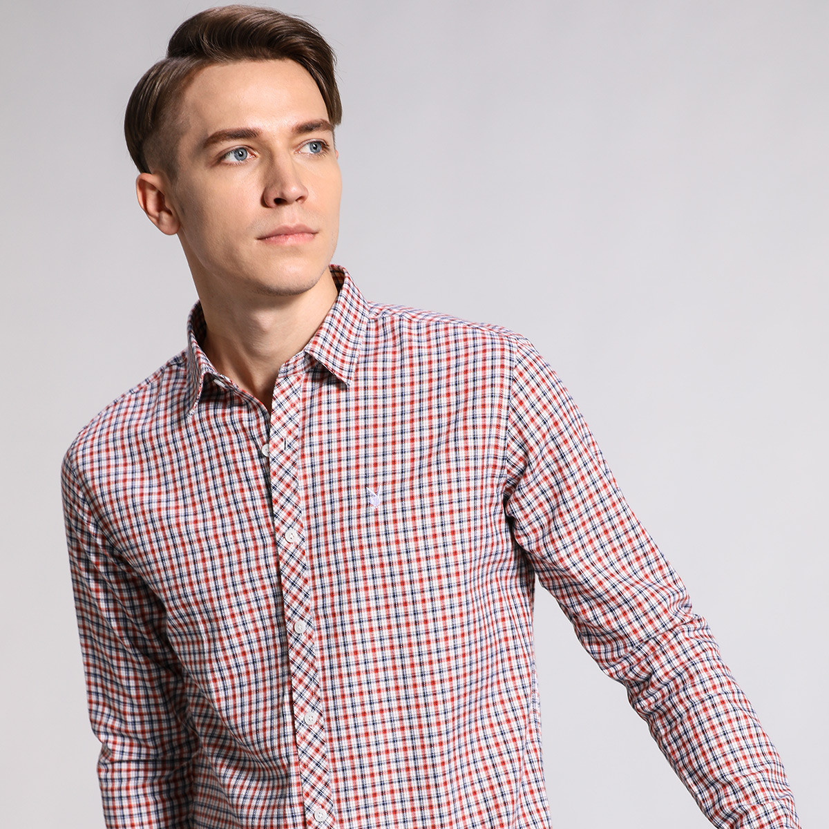 2019春夏新款男士保暖修身长袖上衣时尚商务休闲男士衬衫