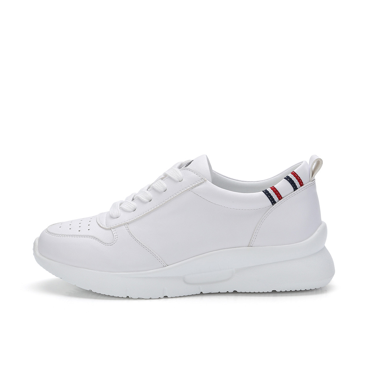 女款白色运动鞋深口小白鞋学生休闲跑步鞋韩版百搭