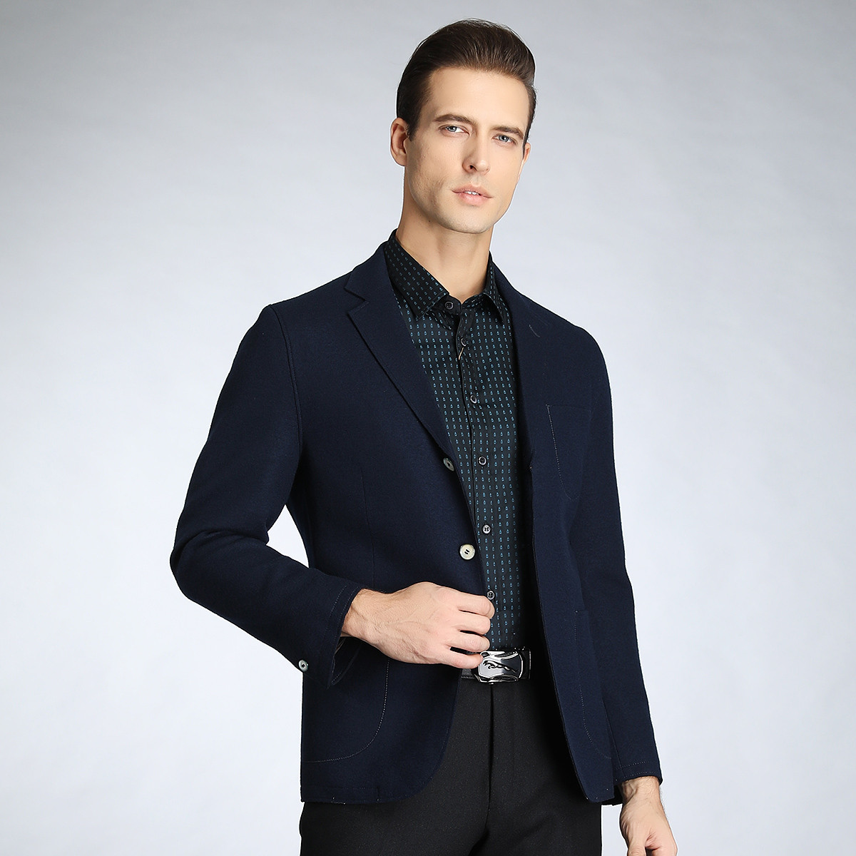 全羊毛简约修身成熟稳重男士单西服