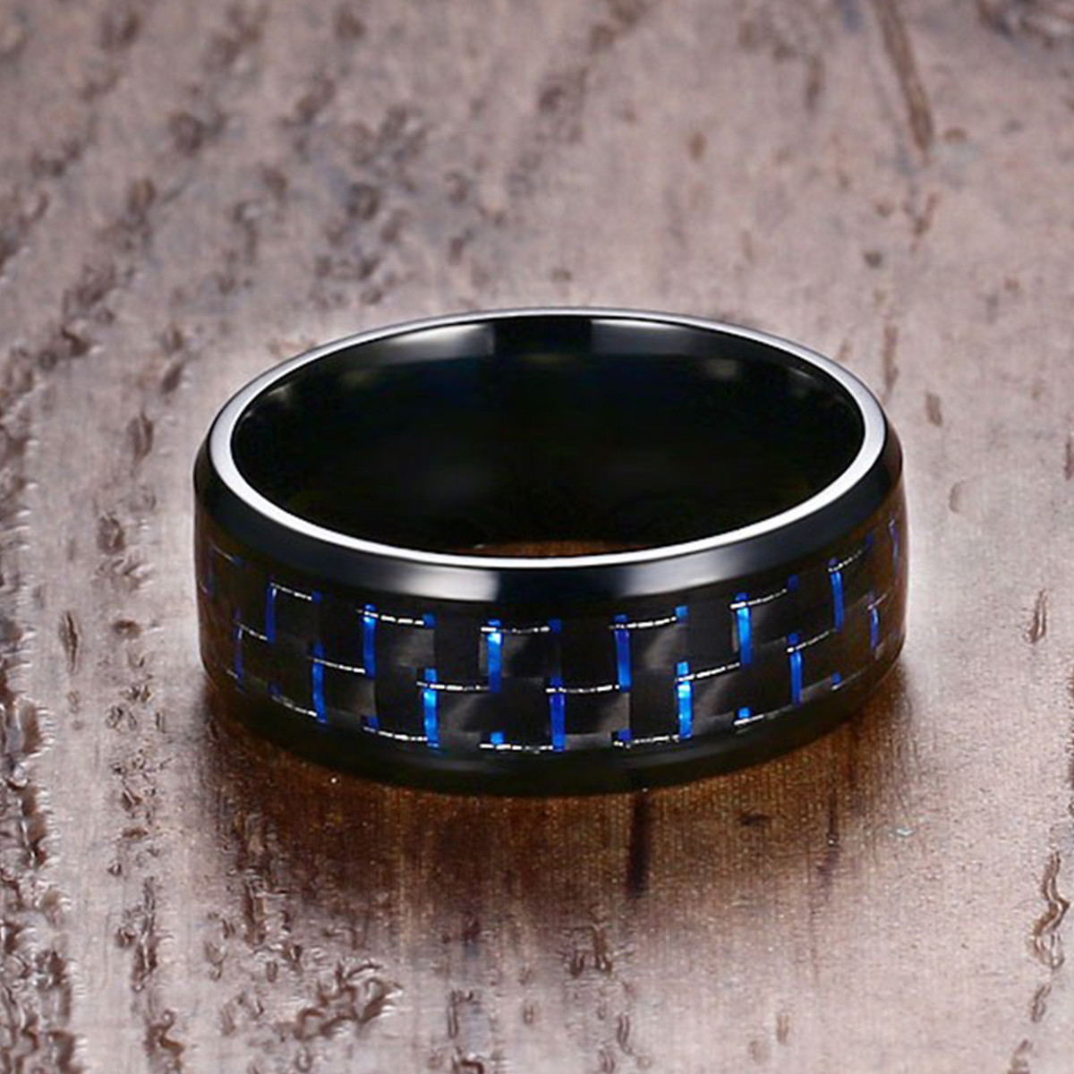 男士戒指精致潮流碳纤维钛钢戒指男指环戒圈手饰百搭饰品