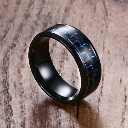 男士戒指精致潮流碳纤维钛钢戒指男指环戒圈手饰百搭饰品