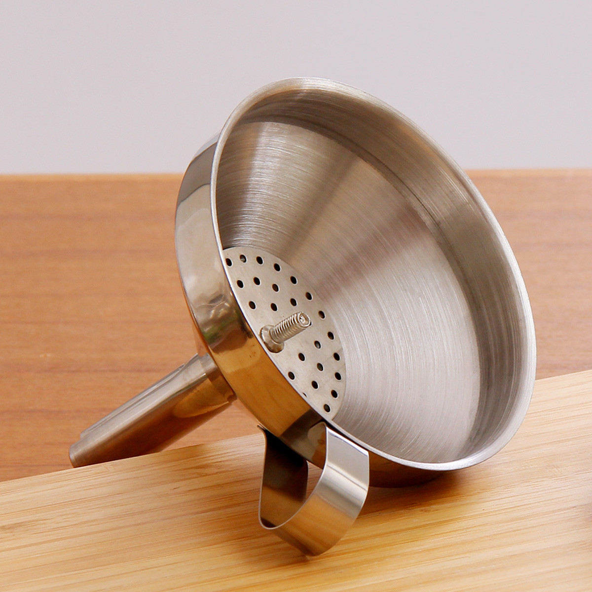 2件组子母装 带过滤网锥形水漏酒漏 不锈钢漏斗