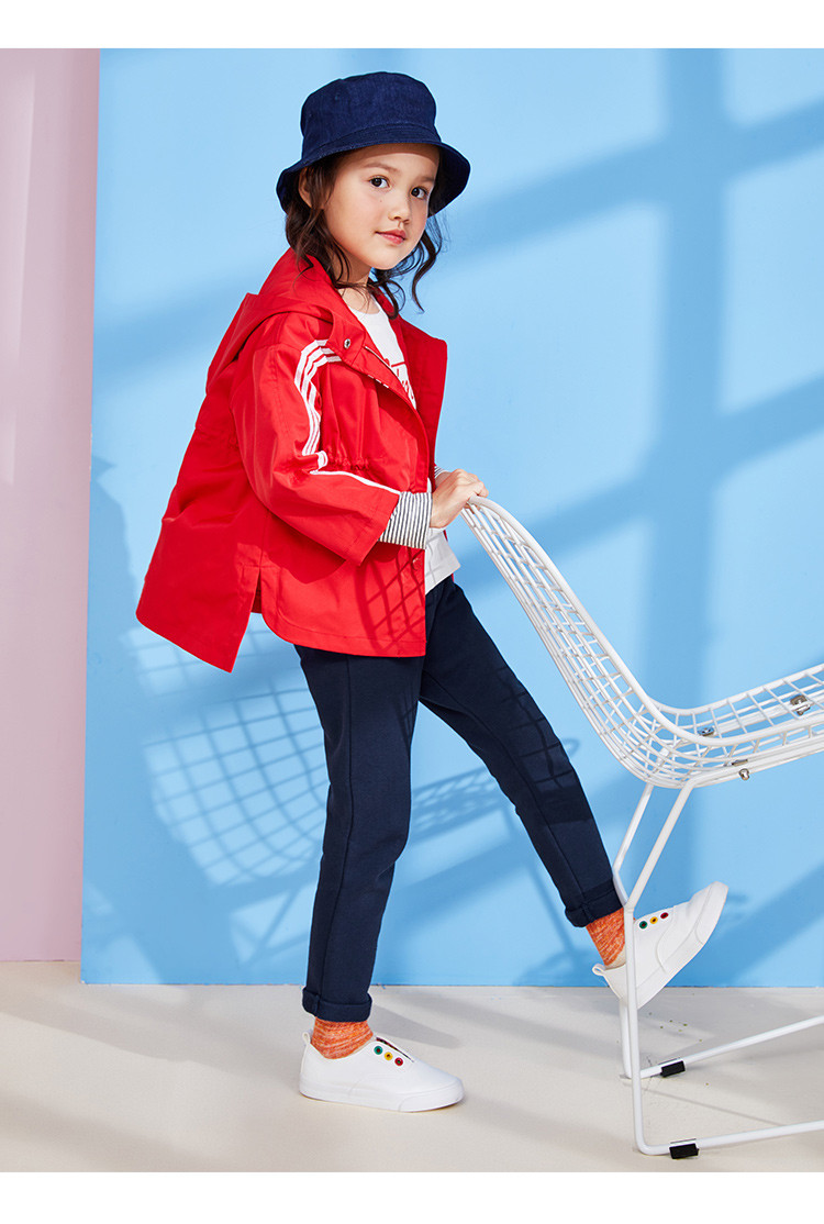 太平鸟童装女童休闲裤修身直筒儿童长裤春装新款