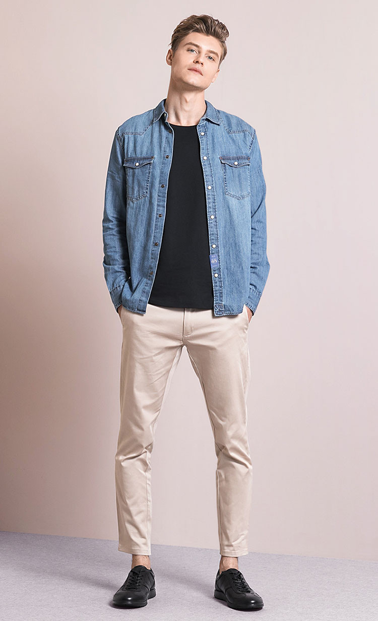 ecco爱步潮流透气舒适休闲男鞋 系带轻盈圆头小黑鞋