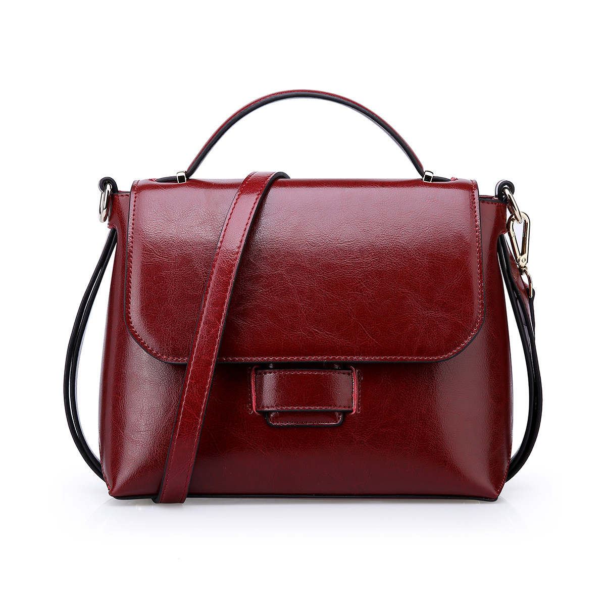 韩版时尚新款牛皮女包新女士包袋百搭手提单肩斜挎真皮包