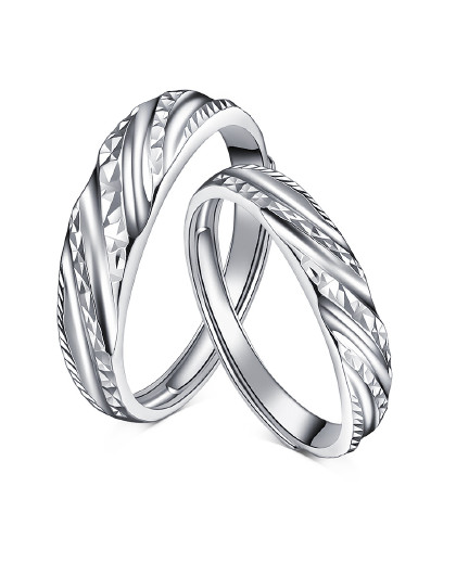 吾昔 女士男士铂金戒指对戒情侣戒指pt950铂金戒指