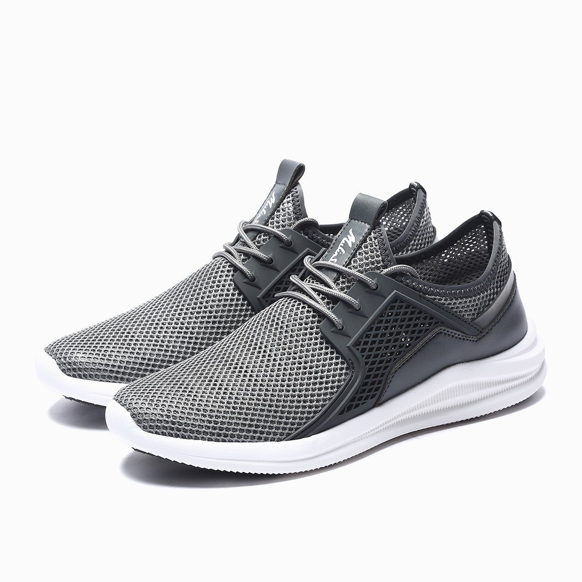 木林森2019年新款青年潮流休闲透气网布鞋男士休闲鞋男鞋b319009665