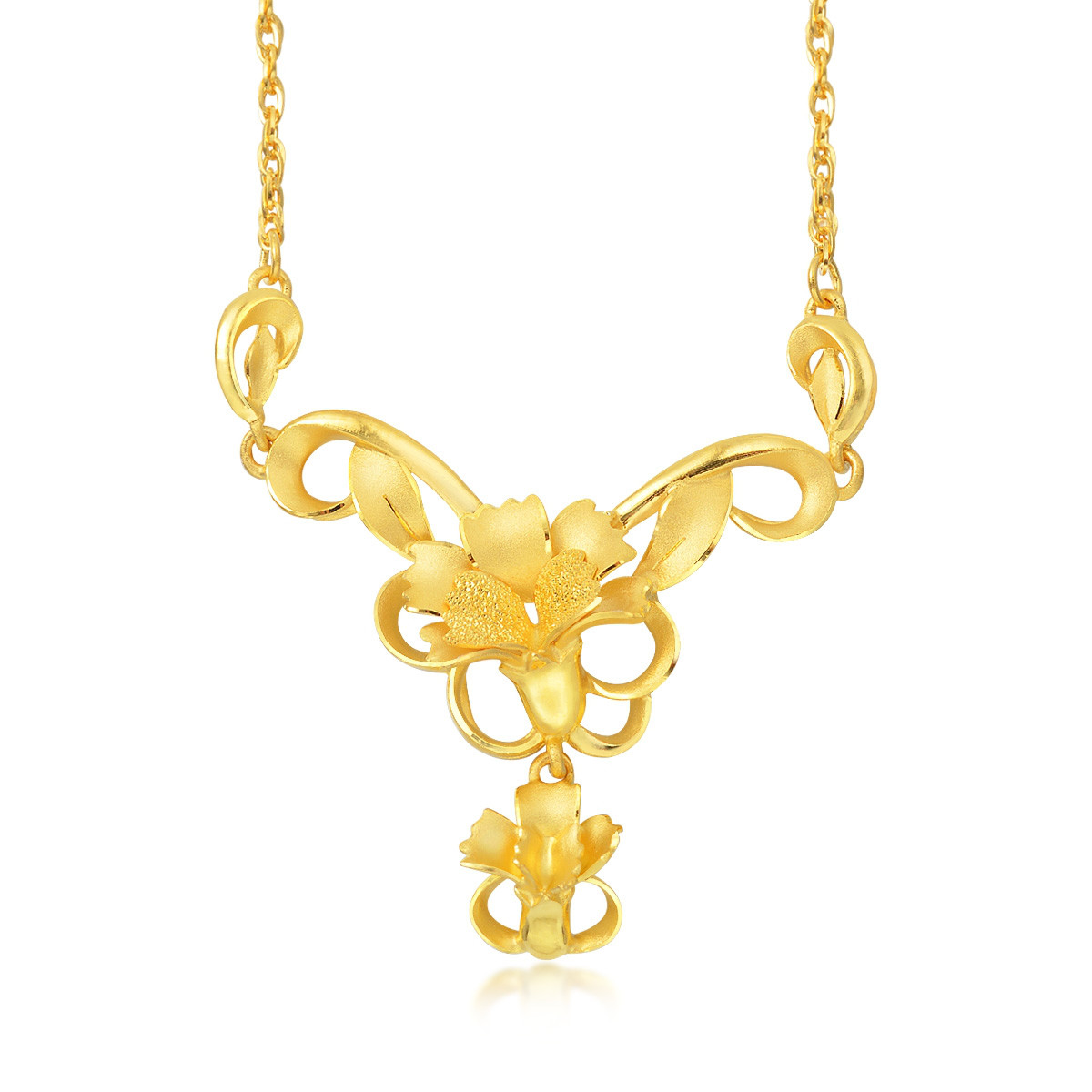 周生生黄金花项链