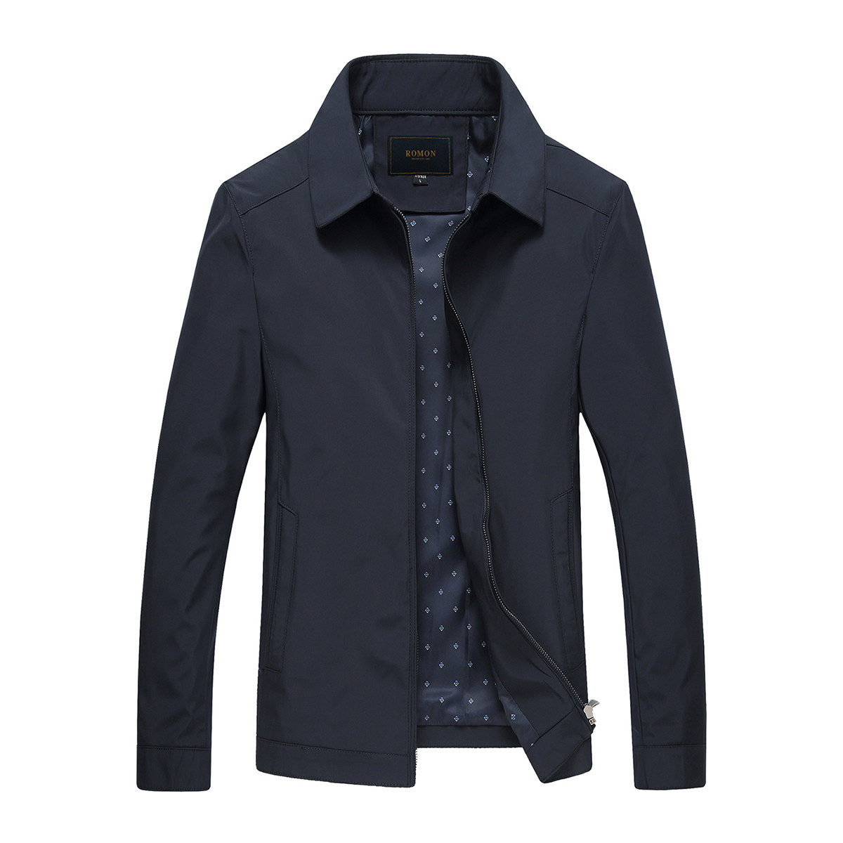 罗蒙新款首发时尚立领短款长袖外套男式夹克