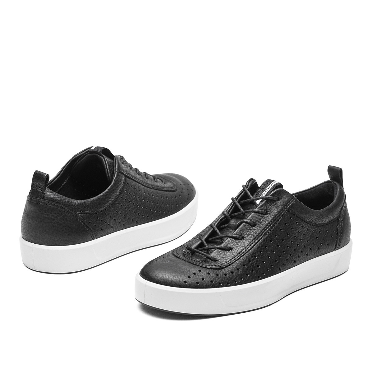 ecco爱步新款女鞋透气舒适系带板鞋 柔酷8号系列