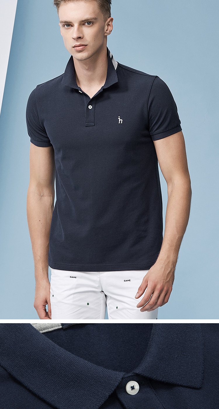 hazzys经典t恤/polo专场-品牌钜献 哈吉斯hazzys 夏装新款t恤衫男纯色