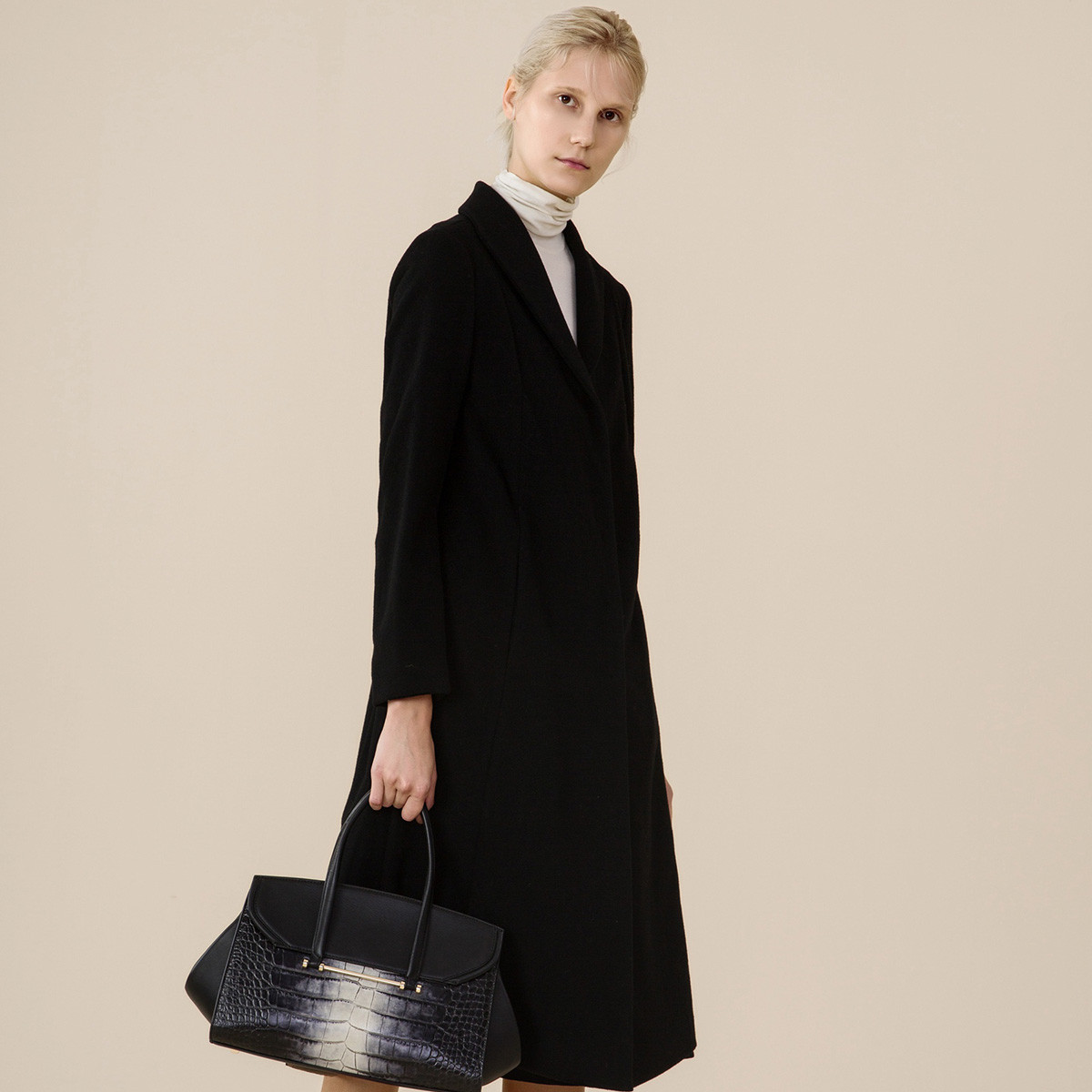 marisfrolg/玛丝菲尔 欧美时尚气质羊毛呢大衣外套