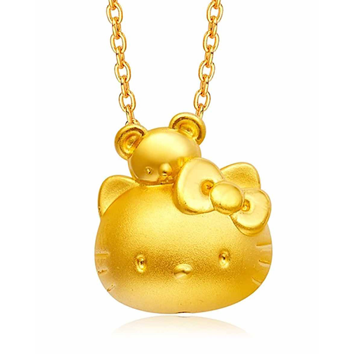 周大福 hellokitty凯蒂猫考拉足金黄金吊坠