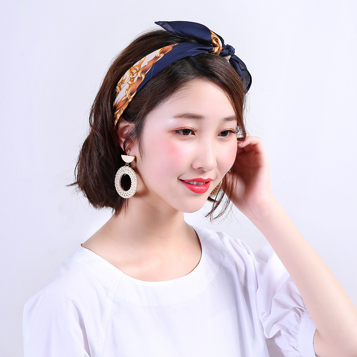 jcjk2019新款女式气质雪纺百搭头巾法式浪漫文艺方巾披肩