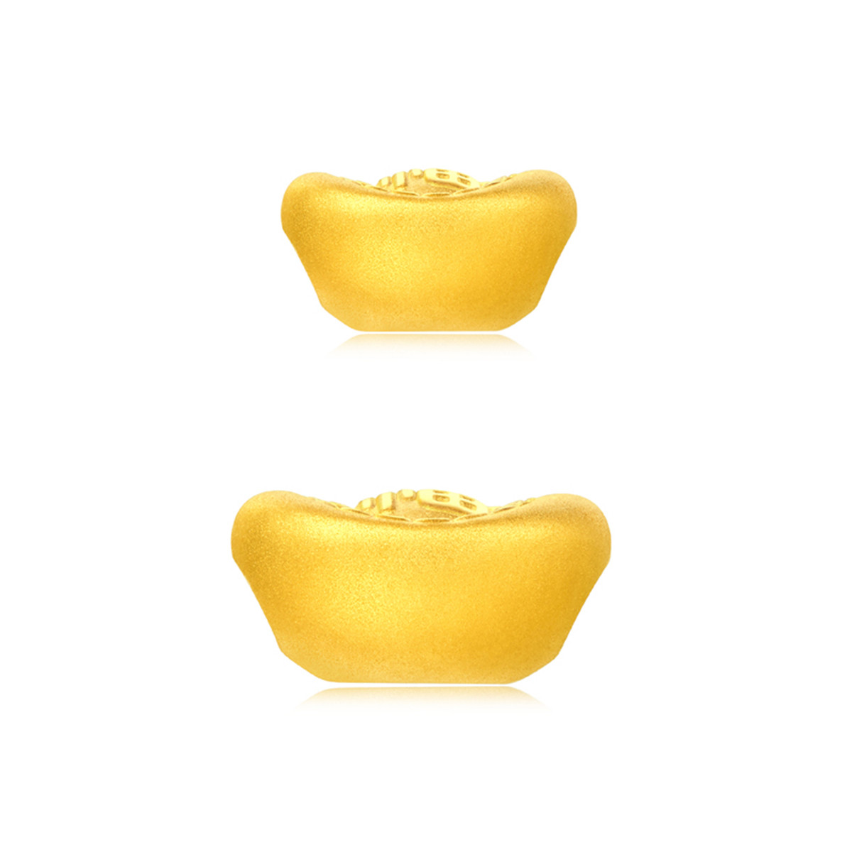 周大福【旗舰店】新品-福字金元宝足金黄金转运珠/吊坠小版